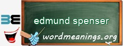WordMeaning blackboard for edmund spenser